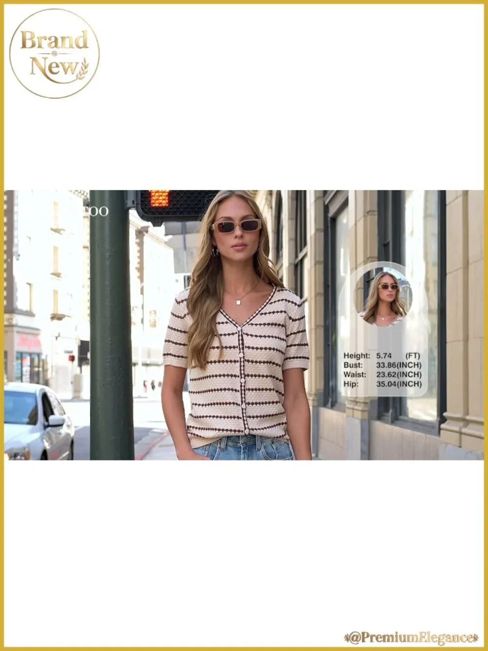 Women's Short Sleeve V-Neck Crochet Knit Cardigan Sweater